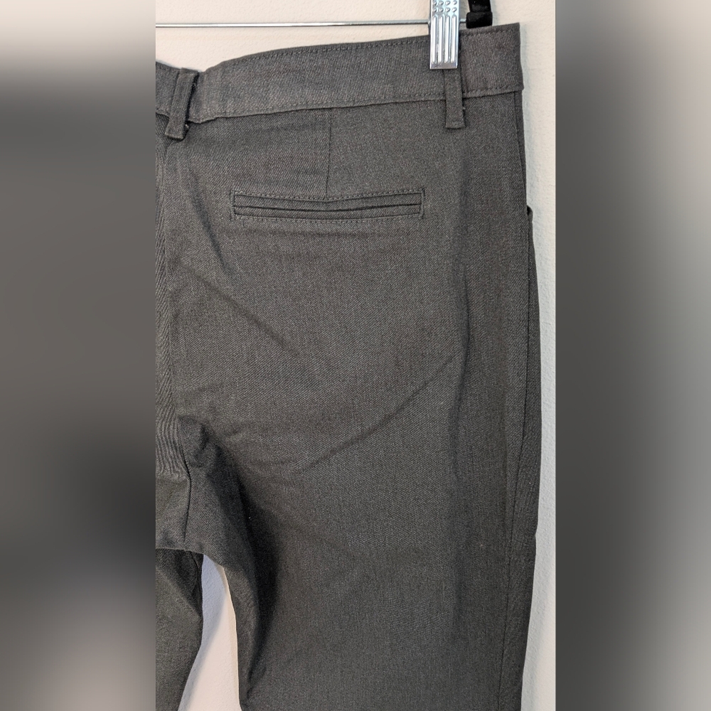 Women's Lee Mid Rise Relaxed Fit Straight Leg Cotton Blend Gray Pant Sz 12 Short - Picture 6 of 15